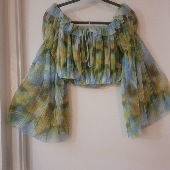 Printed Tulle Top - Picture 2 of 3